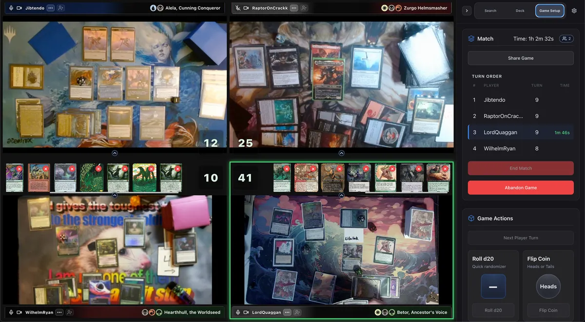 Magic: The Gathering spelers aan tafel